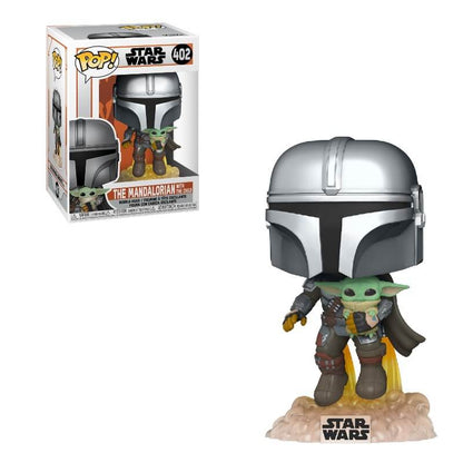 Funko Pop! The Mandalorian Baby Yoda volando con Jet