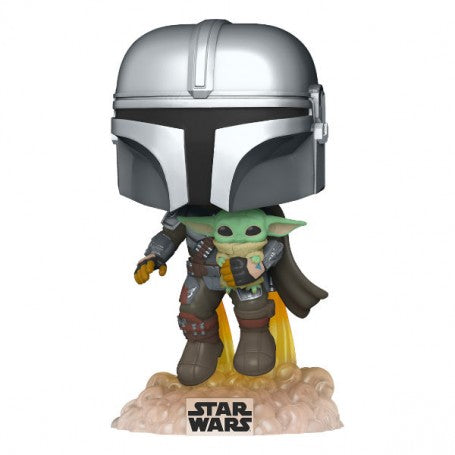 Funko Pop! The Mandalorian Baby Yoda volando con Jet