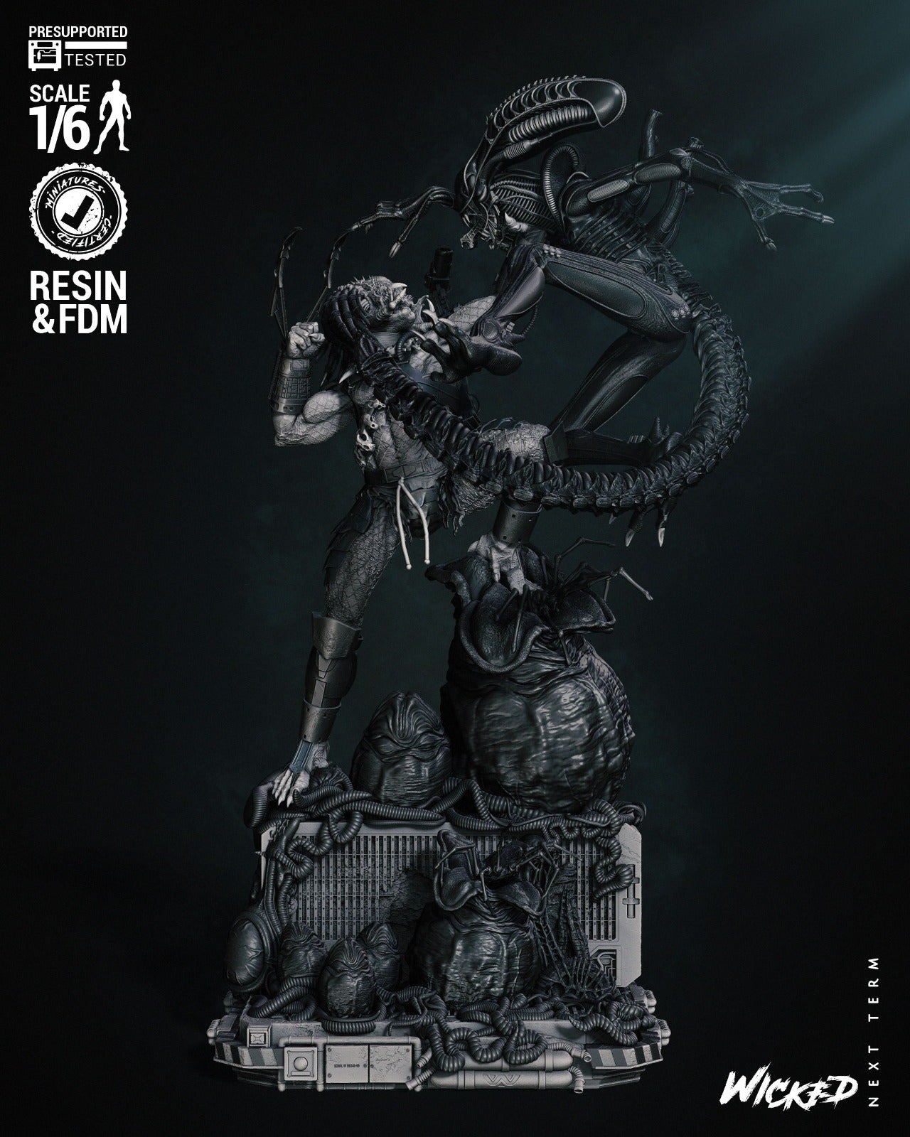 Figura Alien vs Predator en resina escala 1/6