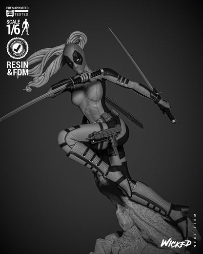 Figura Lady Deadpool escala 1/6 en resina