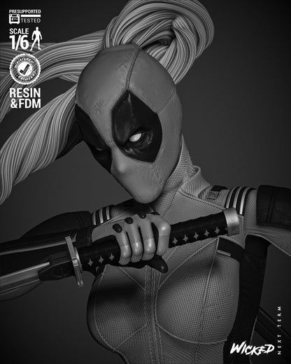 Figura Lady Deadpool escala 1/6 en resina