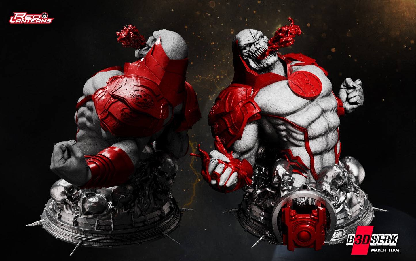 Busto Atrocitus Red Lantern escala 1/4 en resina