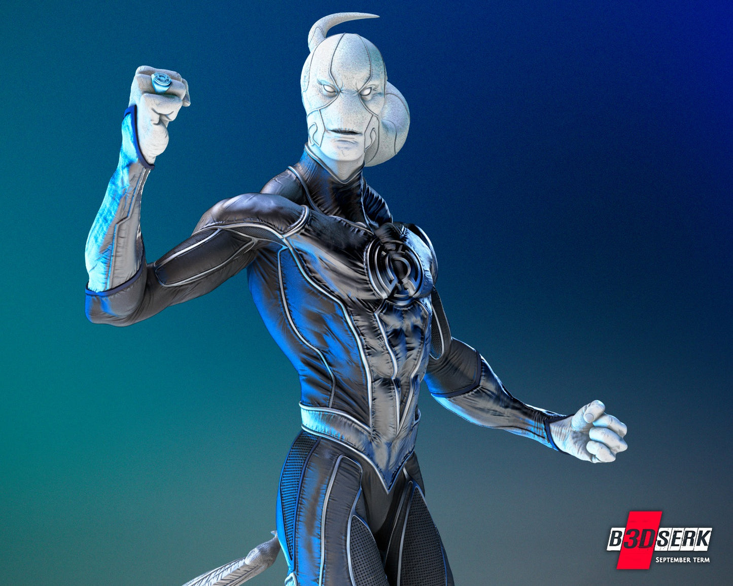 Figura Saint Walker Blue Lantern Escala 1/6 48cm en resina