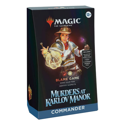 Juego de cartas Magic The Gatering Mazos Commander Murders AT Karlov Manor 4 mazos Inglés