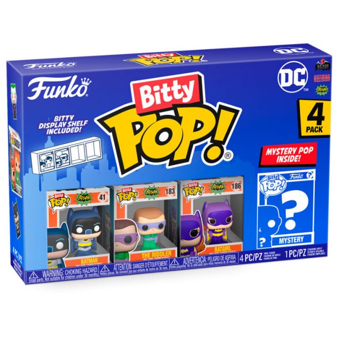 Blister 4 Figuras Bitty Pop! Batman Riddler Batgirl DC Comics