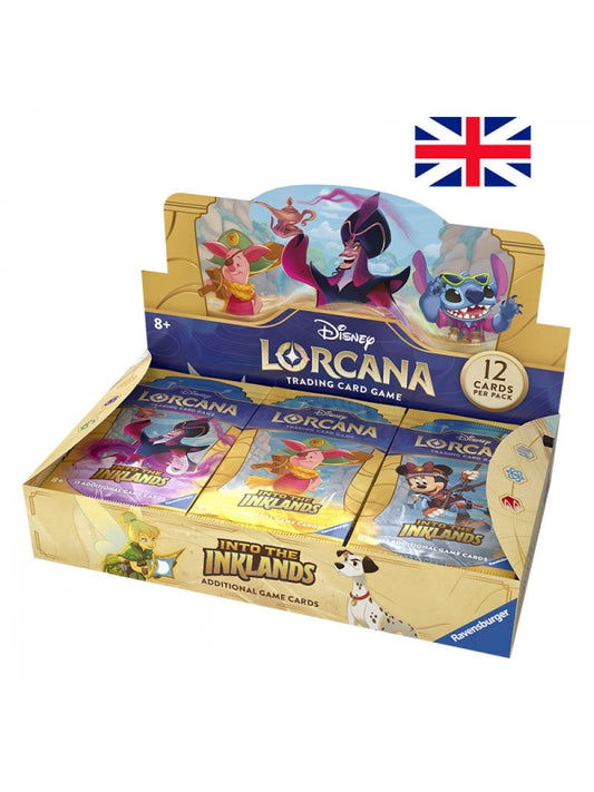 Paquetes De Refuerzo (24 Unidades) Lorcana Into The Inklands - Disney - Inglés - Ravensburger