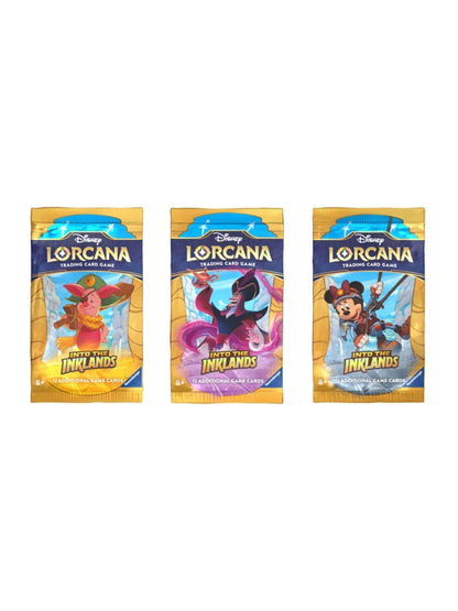 Paquetes De Refuerzo (24 Unidades) Lorcana Into The Inklands - Disney - Inglés - Ravensburger