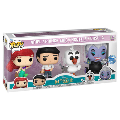 Blister 4 Funko Pop ! Disney La Sirenita Exclusive