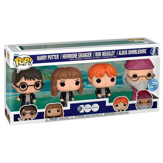 Funko Pop! Harry Potter 4 Figuras Harry Hermione Dumbledore y Ron