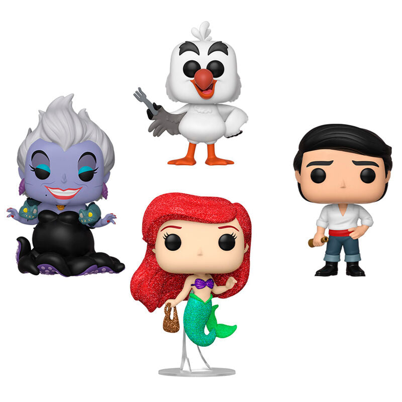 Blister 4 Funko Pop ! Disney La Sirenita Exclusive