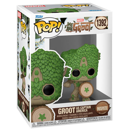 Funko Pop !Marvel We Are Groot - Groot as Capitan America