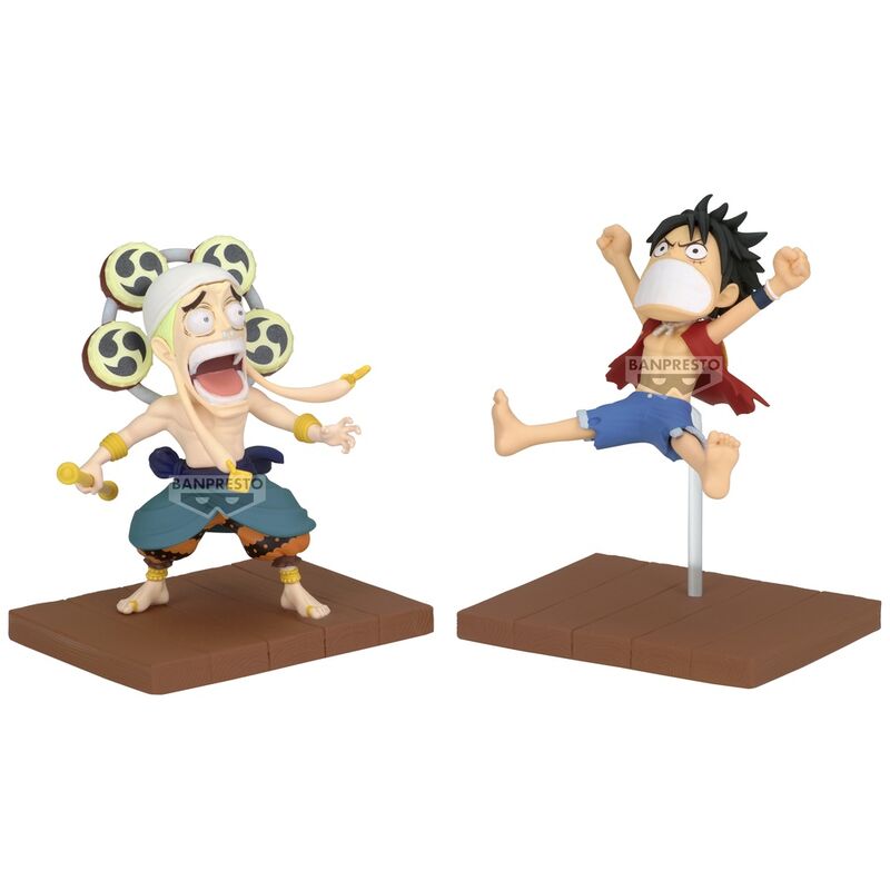 Figura Monkey D Luffy y Enel World Collectable One Piece 7cm