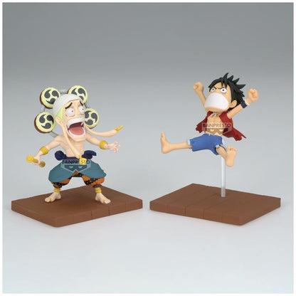 Figura Monkey D Luffy y Enel World Collectable One Piece 7cm