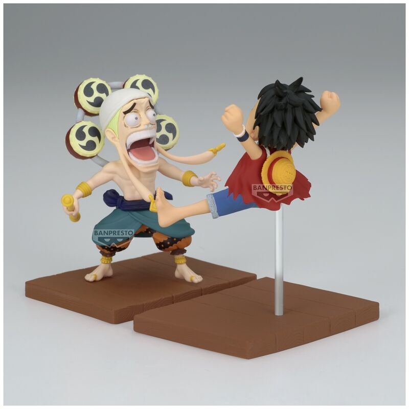 Figura Monkey D Luffy y Enel World Collectable One Piece 7cm