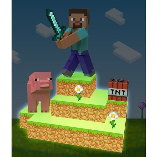Lámpara Minecraft Steve Diorama