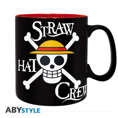 One Piece Taza - 460 ml - Luffy y Skull - Caja de cartón