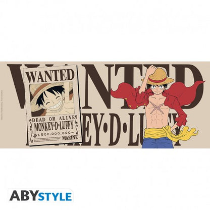 One Piece Taza - 460 ml - Luffy y Wanted - caja de cartón