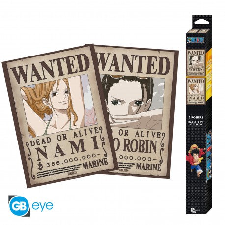 One Piece Set 2 Pósters Chibi 52x38 - Nami y Robin