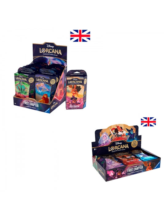 Pack De Presentación Starter Deck + Booster Display Lorcana The First Chapter - Disney - Inglés - Ravensburger