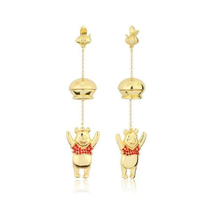 Pendientes Disney Winnie The Pooh Tarro miel baño de oro