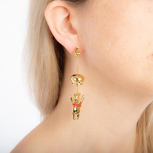 Pendientes Disney Winnie The Pooh Tarro miel baño de oro