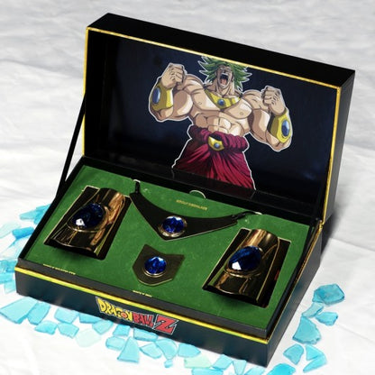 REPLICA DRAGON BALL Z SUPER BROLY BRAZALETES, PIN Y COLGANTE