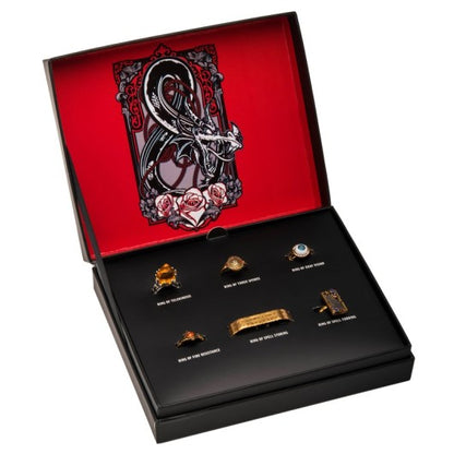 REPLICA DUNGEONS & DRAGONS SET ANILLOS AJUSTABLES APTITUDES