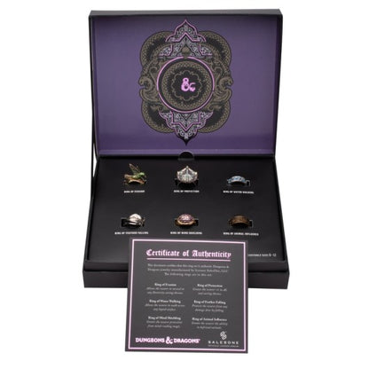 REPLICA DUNGEONS & DRAGONS SET ANILLOS AJUSTABLES CONJUROS