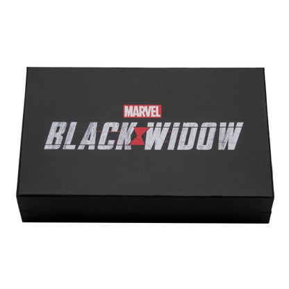 REPLICA MARVEL VIUDA NEGRA BRAZALETES LED Y PIN DE CINTURON