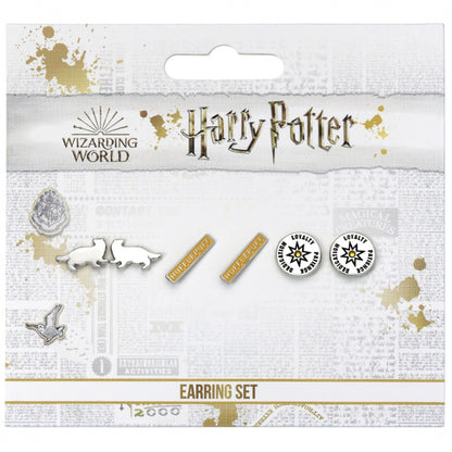 Set pendientes Harry Potter Hufflepuff Simbolos