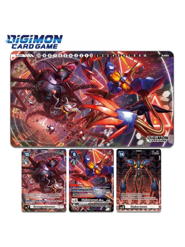 Tapete Y Set De Cartas De Tamer Goods Set Diaboromon PB16 Inglés - Cartas Digimon