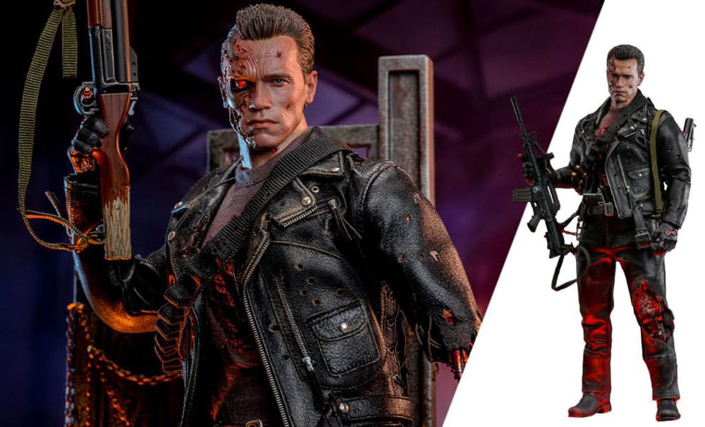 Figura Terminator 2  1/6 Movie Masterpiece T-800 Battle Damaged Version 2.0 32 cm