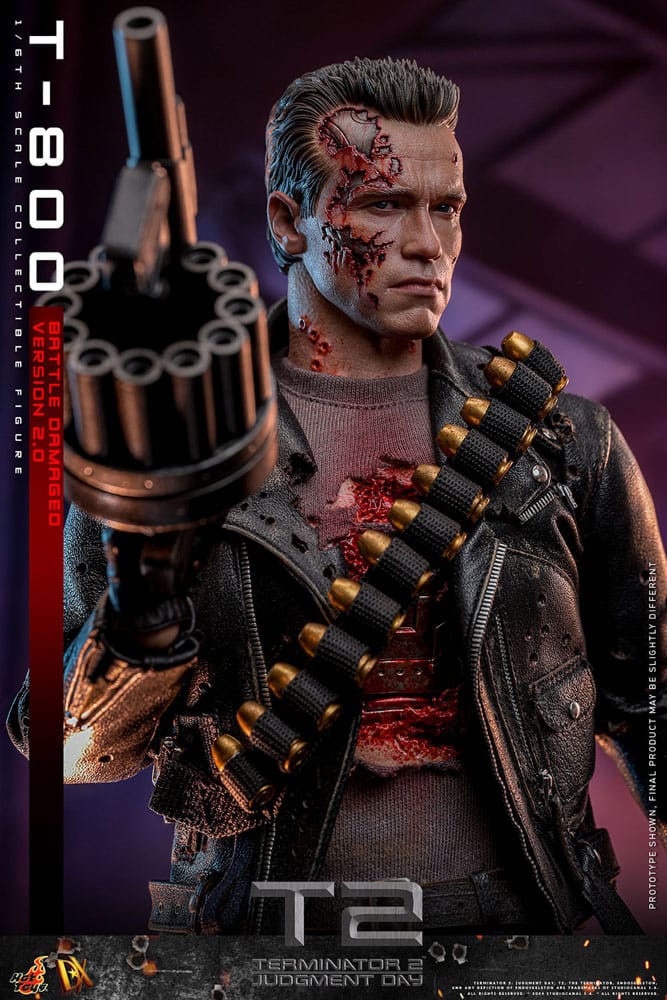 Figura Terminator 2  1/6 Movie Masterpiece T-800 Battle Damaged Version 2.0 32 cm