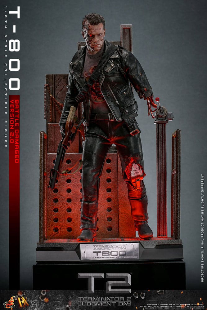 Figura Terminator 2  1/6 Movie Masterpiece T-800 Battle Damaged Version 2.0 32 cm