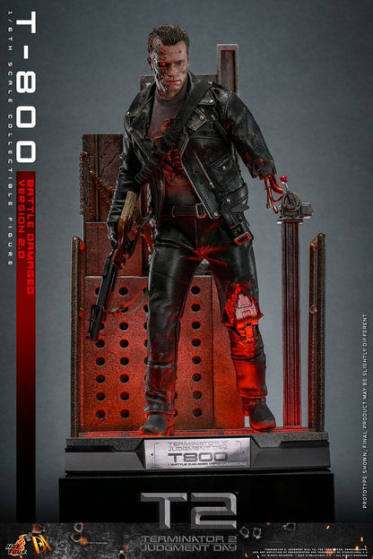 Figura Terminator 2  1/6 Movie Masterpiece T-800 Battle Damaged Version 2.0 32 cm