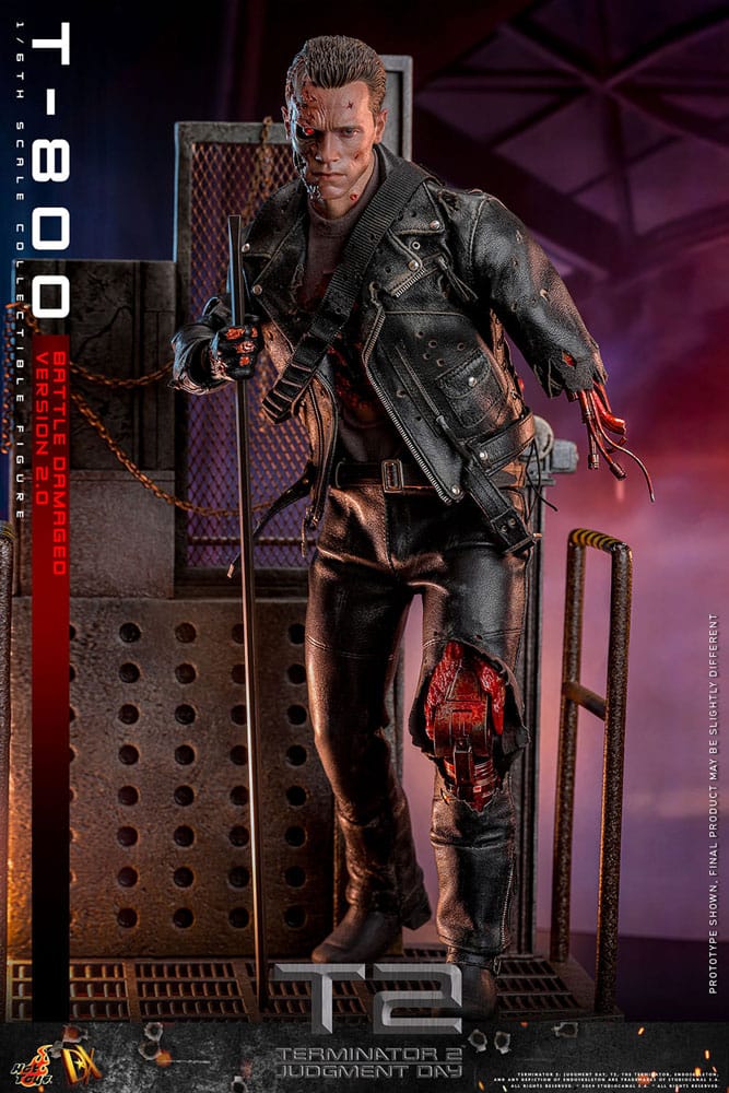 Figura Terminator 2  1/6 Movie Masterpiece T-800 Battle Damaged Version 2.0 32 cm