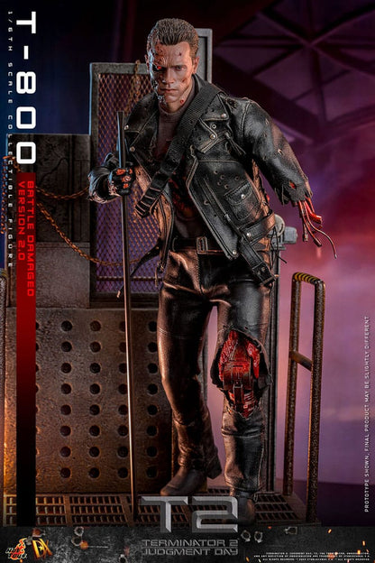 Figura Terminator 2  1/6 Movie Masterpiece T-800 Battle Damaged Version 2.0 32 cm