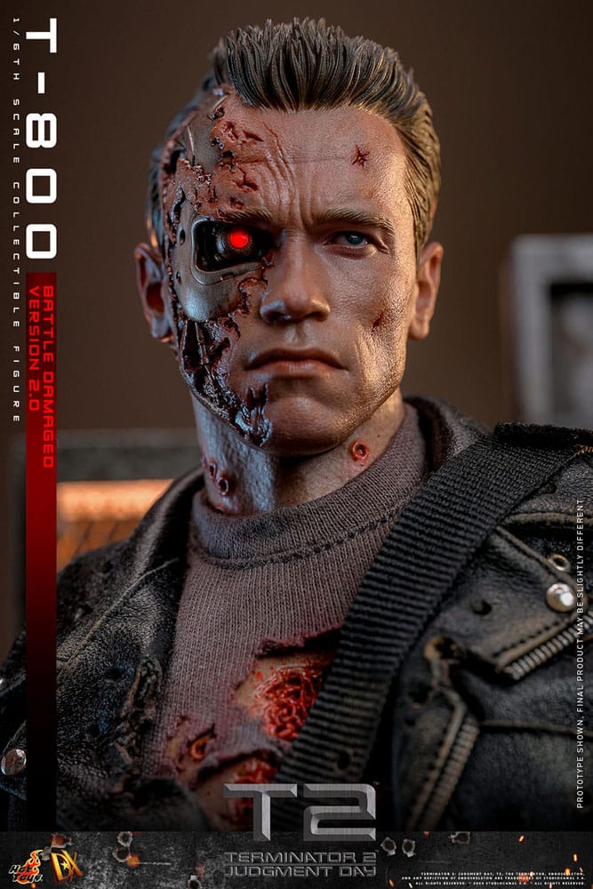 Figura Terminator 2  1/6 Movie Masterpiece T-800 Battle Damaged Version 2.0 32 cm