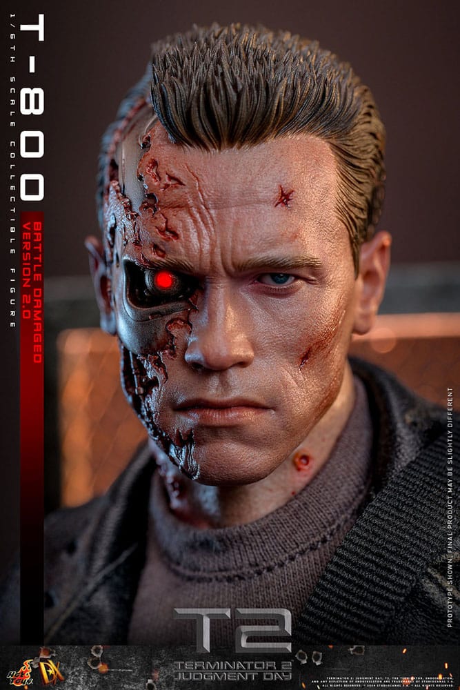 Figura Terminator 2  1/6 Movie Masterpiece T-800 Battle Damaged Version 2.0 32 cm